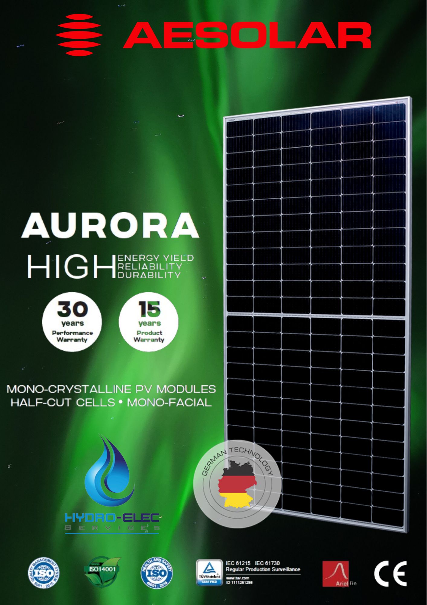 AE SOLAR AURORA 450W